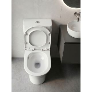 Унитаз-компакт Orange C01-050W безободковый с сиденьем-микролифт белый