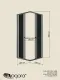 Душевой уголок Niagara Eco NG-1010-14QT 100x100 см профиль чёрный стекло тонированное