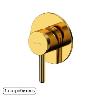 Смеситель скрытого монтажа на 1 потребитель WHITECROSS Y Y1245GL золото Смеситель скрытого монтажа на 1 потребитель WHITECROSS Y Y1245GL золото
