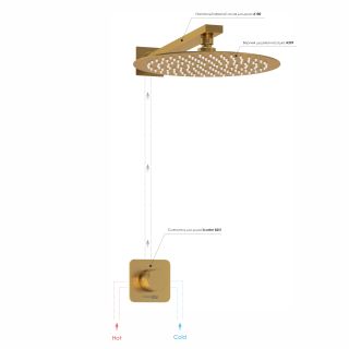 Душевой комплект WasserKRAFT Schunter A8251.180.259 тёмное золото матовое