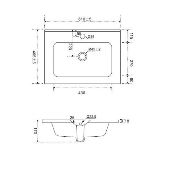 Раковина мебельная Am.Pm Sense M7BWCC0602WG 60 см белый глянец
