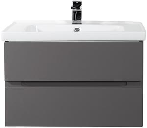 Подвесная тумба под раковину Art&Max Techno 90см смоки софт AM-Techno-900-2C-SO-ZB815