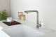 Смеситель для кухни AQUAme Cucina AQM9902BN с выдвижным изливом никель брашированный