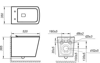 Подвесной унитаз Art&Max Platino безободковый белый AM9321CHR Подвесной унитаз Art&Max Platino безободковый белый AM9321CHR