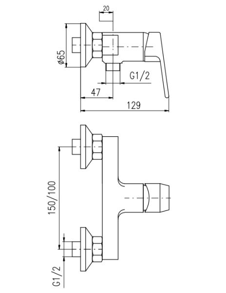 Смеситель для душа Rav Slezak Colorado CO282.5 Хром