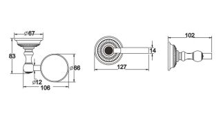 Мыльница Rose RG1403Q бронза Мыльница Rose RG1403Q бронза