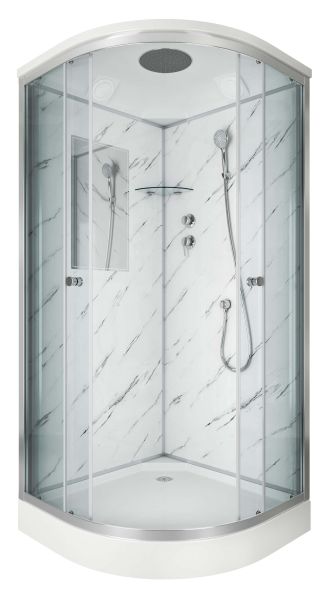 Душевая кабина Niagara NG-7702M 100x100см серебро/прозрачное