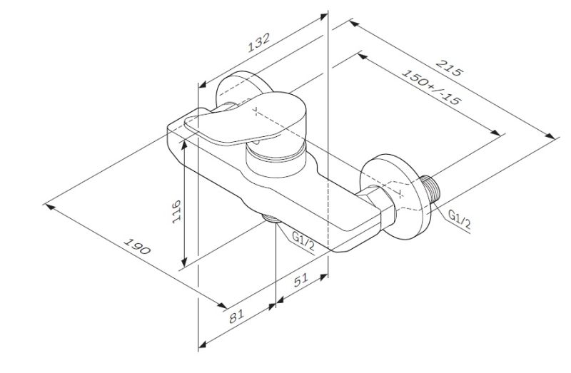 Смеситель Am.Pm X-Joy F85A20000 для душа