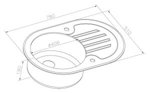 Мойка кухонная Zorg Inox Glass GL-7851-OV-WHITE
