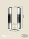 Душевой уголок Niagara Eco NG-1007-14BLACK 90x90 см профиль чёрный стекло мозаика