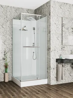 Душевая кабина Ceruttispa Мими (Mimi) 90T 90x90 см профиль хром стекло прозрачное