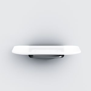 Стеклянная мыльница с настенным держателем Am.Pm Inspire 2.0 чёрный матовый A50A34222