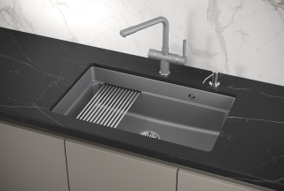 Мойка кухонная Granula Kitchen Space 7303U, АЛЮМИНИУМ Мойка кухонная Granula Kitchen Space 7303U, АЛЮМИНИУМ