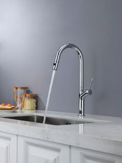 Смеситель для кухни AQUAme Cucina AQM9905CR с выдвижным изливом хром