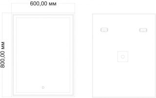 Зеркало с подсветкой Art&Max Zoe 60x80см AM-Zoe-600-800-DS-F Зеркало с подсветкой Art&Max Zoe 60x80см AM-Zoe-600-800-DS-F