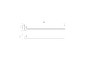 Вешалка для полотенец Wonzon & Woghand Flat WW-9731 хром