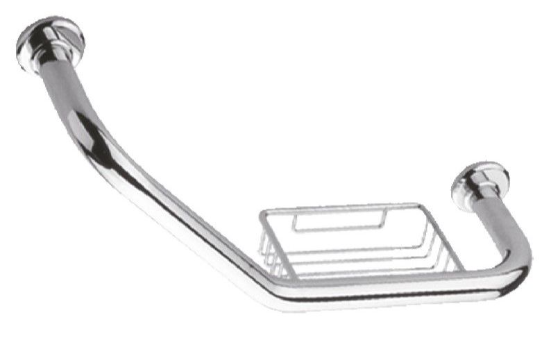 Поручень с мыльницей для ванной Haiba HB1719 хром