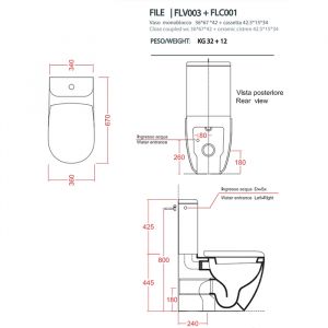 Бачок для унитаз Artceram FILE 2.0 FLC001 41 00 matera matera