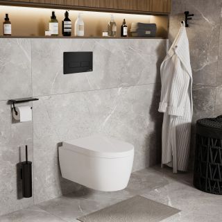 Система инсталляции для унитазов WasserKRAFT Aller 10TLT.010.ME.MB03 с кнопкой смыва