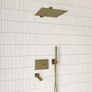 Душевой комплект WasserKRAFT Aisch Thermo A5558.180.198.285.194.286.174 T с термостатом золото матовое