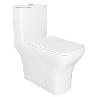 Унитаз-моноблок Azario Lodi AZ-8617 безободковый белый