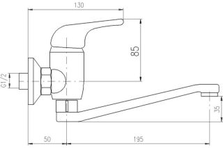 Смеситель для кухни Rav Slezak Sazava SA501.5/26 хром Смеситель для кухни Rav Slezak Sazava SA501.5/26 хром