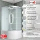 Душевая кабина Avacan C5090LED  90x90 см хром