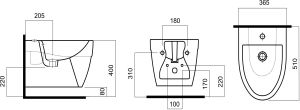 Биде подвесное Bliss L C533411WH