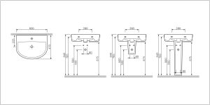Пьедестал Am.pm Bliss L C534910WH для раковины