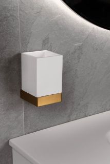 Стакан Boheme Qubic 10724-MG золото матовое
