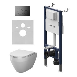 Комплект Am.Pm Spirit V2.0 IS90138.701900 инсталляция PrimeFit с подвесным унитазом Aquaspin и клавишей