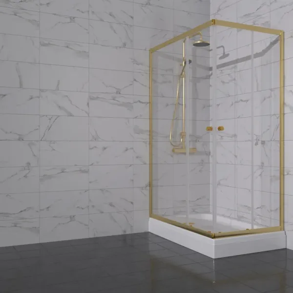 Душевой уголок Triton Вента -Голд Щ0000073919 120x80 см профиль золото стекло прозрачное