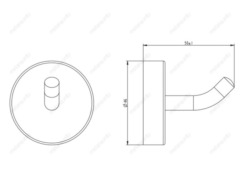 Крючок Melana MLN-866008 сатин