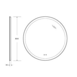 Зеркало со встроенной подсветкой, голосовым управлением и подогревом  BelBagno SPC-RNG-800-LED-TCH-SND