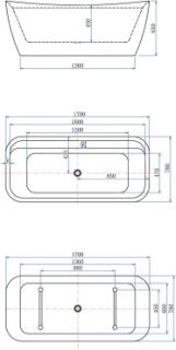 Акриловая ванна Allen Brau Infinity 2.21002.20/CGM 170x78 см