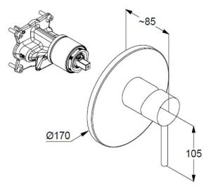 Смеситель для душа Kludi Bozz 386555376 белый матовый