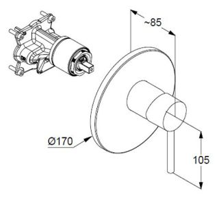 Смеситель для душа Kludi Bozz 386555376 белый матовый Смеситель для душа Kludi Bozz 386555376 белый матовый