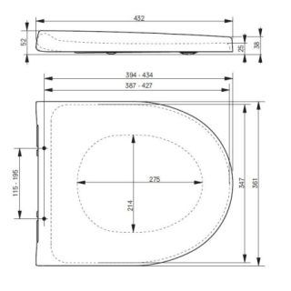 Крышка-сиденье TOTO VC130 белая