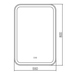 Зеркало с подсветкой Azario Мальта LED-00002511 55 см