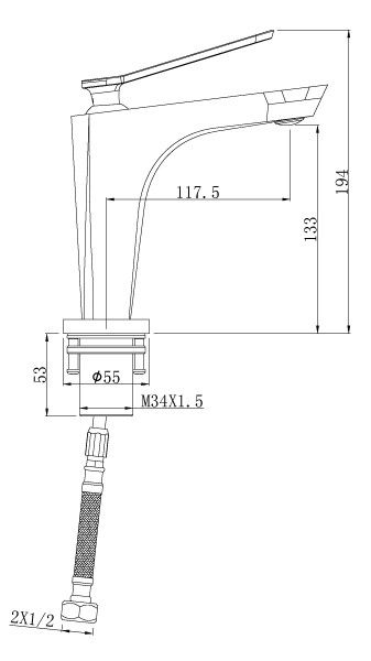 Смеситель для раковины Comforty чёрный матовый FC088A-CMT