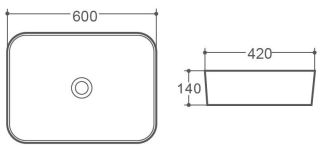 Раковина Art&Max 60см белый AM310-T Раковина Art&Max 60см белый AM310-T