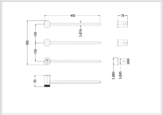 Полотенцесушитель электрический Boheme Stick 727-extra-MW дополнительный элемент белый матовый