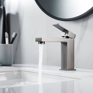 Смеситель для раковины Shevanik S9601T оружейная сталь