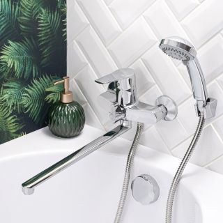 Смеситель для ванны с душем BOOU B8246-18F хром Смеситель для ванны с душем BOOU B8246-18F хром