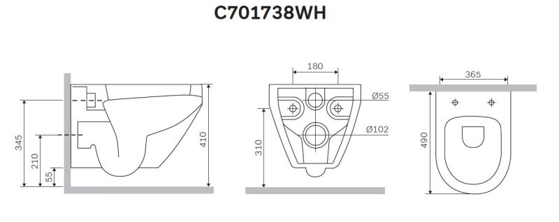 Унитаз подвесной Am.pm Spirit V2.0 C701738WH