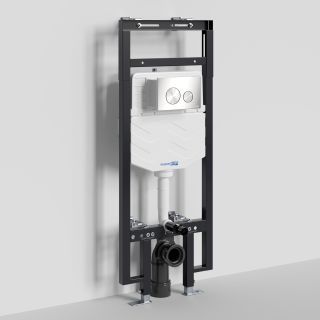 Система инсталляции для унитазов WasserKRAFT Dinkel 58TLT.010.ME.BN02 с кнопкой смыва