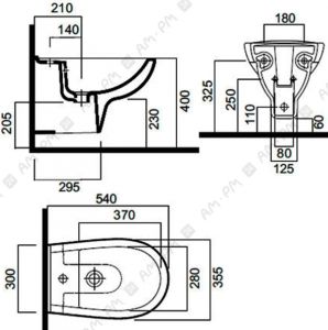 Биде подвесное Am.Pm Sense C753411WH