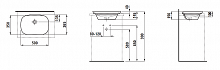 Раковина Laufen Ino 8.1730.2.000.109.1 50х36,5
