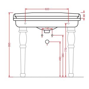 Ножки керамические для раковины Artceram HERMITAGE HEC003 01 00 белые