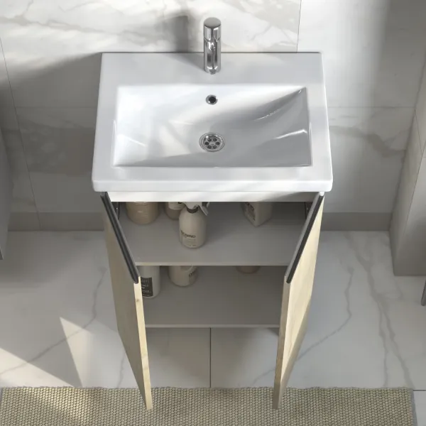 Тумба под раковину напольная Vigo Yuma 346 60 см поставляется в разобранном виде дуб давос